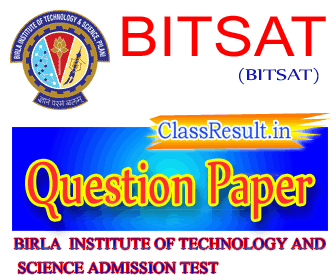 bitsat Question Paper 2021 class BE, ME, MBA, PhD